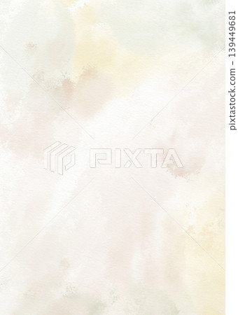 Abstract neutral watercolor background with soft green pink yellow white paint splashes texture. Illustration for design, print, fabric, background. Abstract neutral watercolor background with soft green pink yellow white paint splashes texture. Illustration for design, print, fabric, background. 139449681
