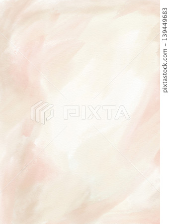Abstract pastel beige and pink watercolor textured background with soft paint wash texture. Illustration for design, print, fabric, background. 139449683
