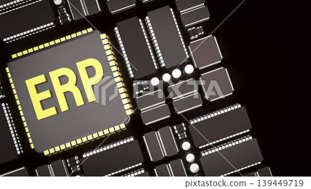 Enterprise Resource Planning Technology 3d render. Enterprise Resource Planning Technology 3d render. 139449719