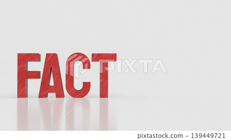 Bold Fact Statement Concept 3d render. Bold Fact Statement Concept 3d render. 139449721