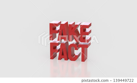 Fake Fact Misinformation Warning Concept 3d render. Fake Fact Misinformation Warning Concept 3d render. 139449722