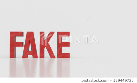 Fake News And False Information Warning 3d render. Fake News And False Information Warning 3d render. 139449723