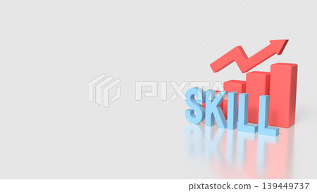 Skill Development Growth Strategy Concept 3d render. Skill Development Growth Strategy Concept 3d render. 139449737