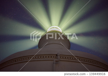 Yakushima Lighthouse: Light dancing in the night sky (Autumn) Yakushima Lighthouse: Light dancing in the night sky (Autumn) 139449916