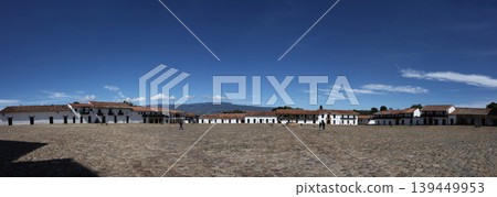Main square of the historical Villa de Leyva city built in 1572 and located on the Boyaca department in Colombia Main square of the historical Villa de Leyva city built in 1572 and located on the Boyaca department in Colombia 139449953