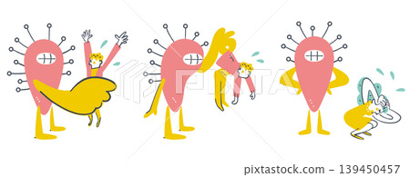 一幅插圖描繪了受人工智慧控制的勞動者所面臨的工作不安全感和主僕關係。 一幅插圖描繪了受人工智慧控制的勞動者所面臨的工作不安全感和主僕關係。 139450457