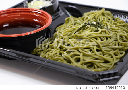 Green tea soba bento Green tea soba bento 139450610