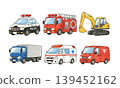 Set illustration of working vehicles 139452162