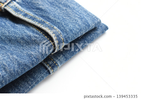 blue denim texture isolated on white background, jean fashion style blue denim texture isolated on white background, jean fashion style 139453335