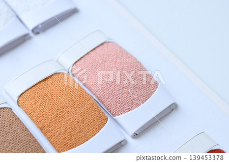 sample color shade of colorful fabric textile of clothing industry sample color shade of colorful fabric textile of clothing industry 139453378