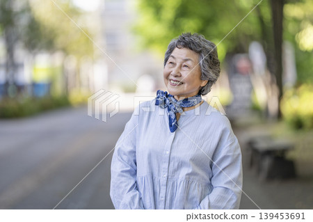 A smiling senior woman A smiling senior woman 139453691