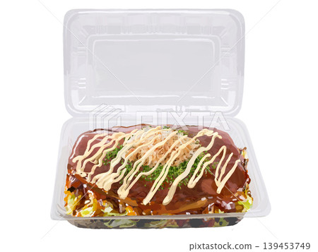 Okonomiyaki (opened package) with mayonnaise 139453749