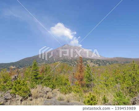 Minamidake peak as seen from the Sakurajima Arimura Lava Observatory (Kagoshima City, Kagoshima Prefecture) Minamidake peak as seen from the Sakurajima Arimura Lava Observatory (Kagoshima City, Kagoshima Prefecture) 139453989