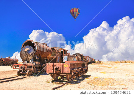 The railway graveyard of the Uyuni Salt Flats The railway graveyard of the Uyuni Salt Flats 139454631