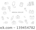 簡易醫療圖示集（線條藝術插圖） 139454782