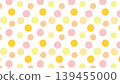 Hand-drawn, rough, large dot seamless pattern background / Orange & Pink 139455000