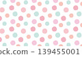 Hand-drawn, rough, large dot seamless pattern background / Pink & Blue 139455001