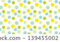 Hand-drawn, rough, large-dot seamless pattern background / Green & Yellow 139455002