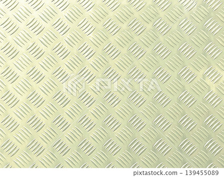 Bright pale green glossy metallic checkered plate background image 139455089