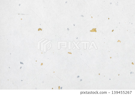 Washi paper texture, Dairei paper with gold and silver foil, white, 16 139455267