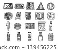 Simple hand-drawn convenience store food set 139456225