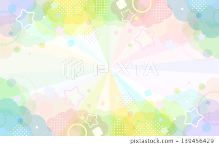 彩虹色粉彩蓬鬆邊框 3_horizontal 彩虹色粉彩蓬鬆邊框 3_horizontal 139456429