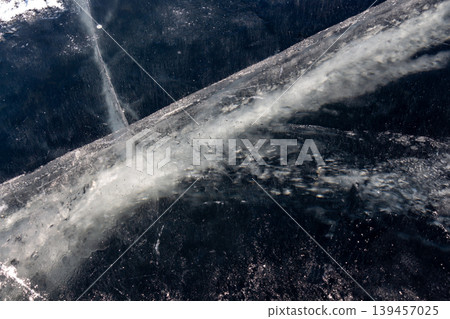 Transparency of river ice. Transparency of river ice. 139457025