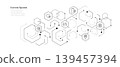 geometry abstract hexagon medical science icon background 139457394