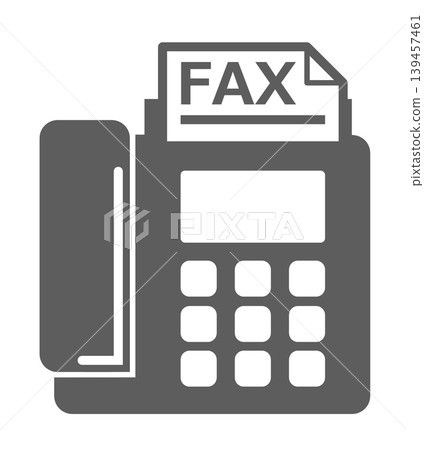 Illustration of a fax machine used for sending and receiving documents in business. 139457461