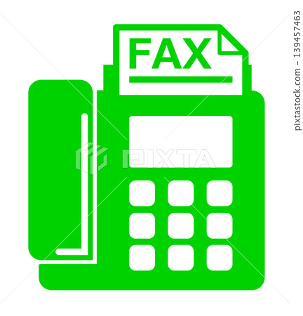 Illustration of a fax machine used for sending and receiving documents in business. 139457463