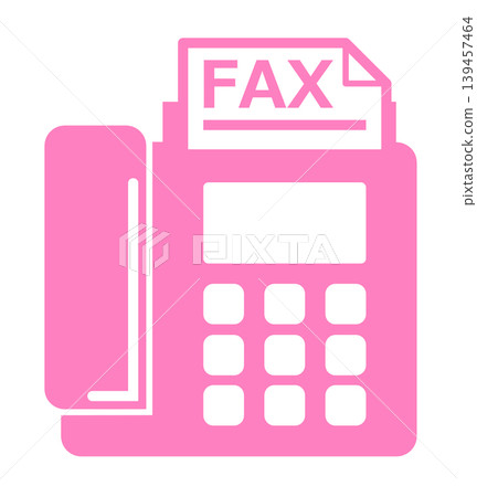 Illustration of a fax machine used for sending and receiving documents in business. 139457464