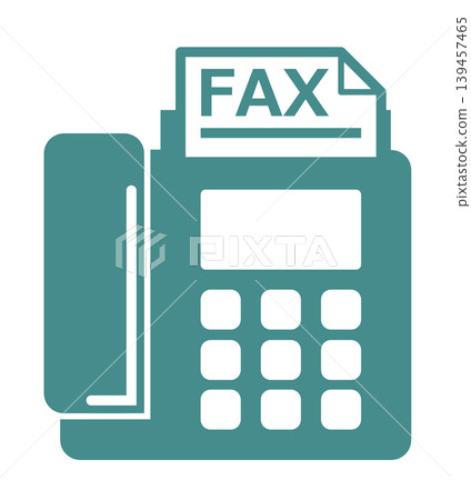 Illustration of a fax machine used for sending and receiving documents in business. 139457465
