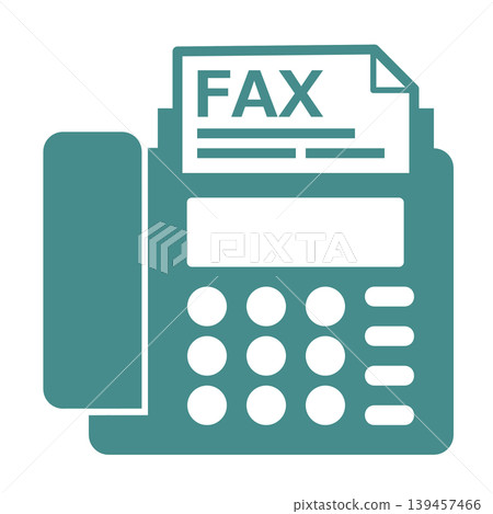 Illustration of a fax machine used for sending and receiving documents in business. 139457466