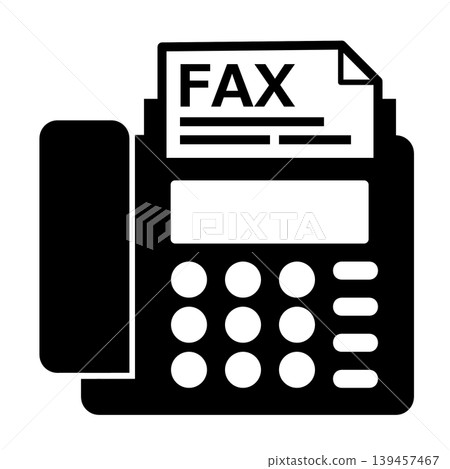 Illustration of a fax machine used for sending and receiving documents in business. Illustration of a fax machine used for sending and receiving documents in business. 139457467