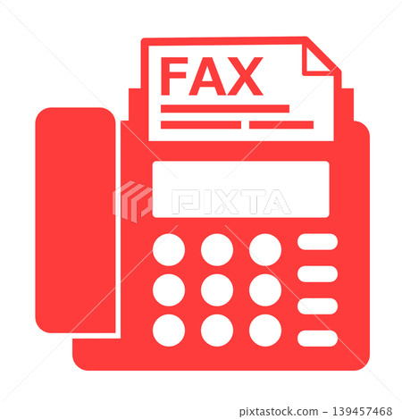 Illustration of a fax machine used for sending and receiving documents in business. Illustration of a fax machine used for sending and receiving documents in business. 139457468