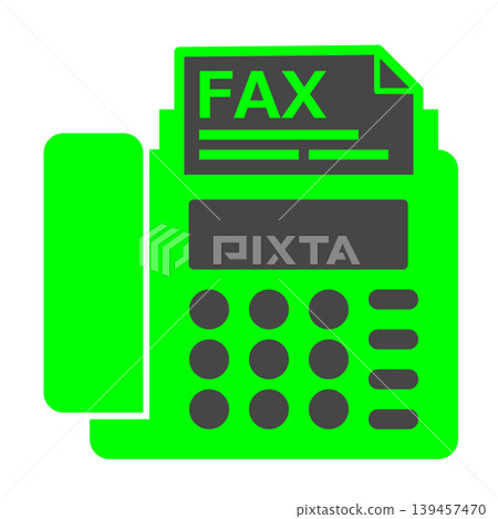 Illustration of a fax machine used for sending and receiving documents in business. Illustration of a fax machine used for sending and receiving documents in business. 139457470