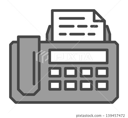 Illustration of a fax machine used for sending and receiving documents in business. Illustration of a fax machine used for sending and receiving documents in business. 139457472