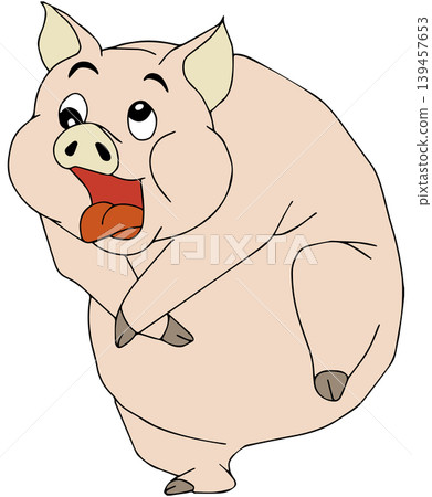 A fun animal illustration ☆ Pig A fun animal illustration ☆ Pig 139457653