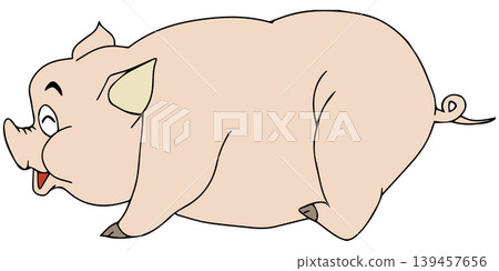 A fun animal illustration ☆ Pig A fun animal illustration ☆ Pig 139457656