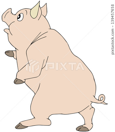 A fun animal illustration ☆ Pig A fun animal illustration ☆ Pig 139457658