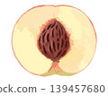 切成兩半的桃子（帶核） 139457680