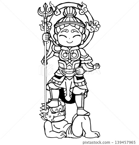 Four Heavenly Kings - Virūḍhaka (lol, monochrome) Four Heavenly Kings - Virūḍhaka (lol, monochrome) 139457965