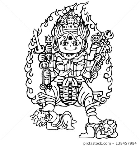 Great General Myōō (Laugh 2, Black and White) Great General Myōō (Laugh 2, Black and White) 139457984