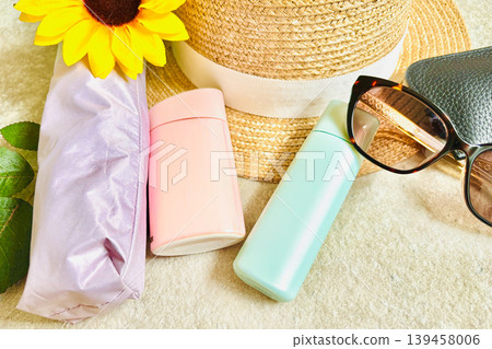 Image of measures against UV rays in summer Image of measures against UV rays in summer 139458006