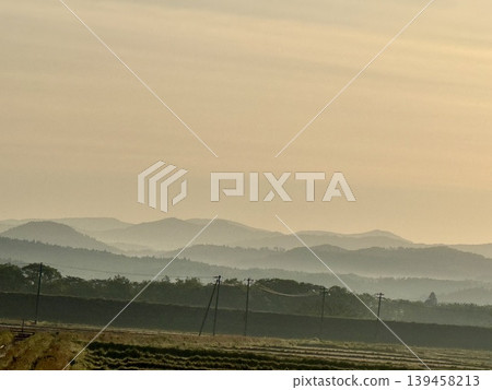 Fields dyed in the morning glow 139458213