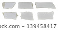 White kraft paper torn into pieces in transparent background png 139458417