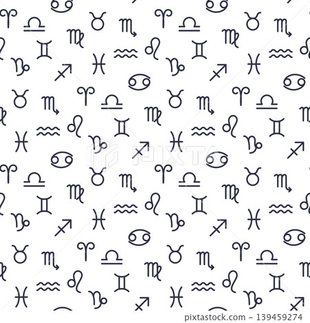zodiac signs seamless pattern zodiac signs seamless pattern 139459274