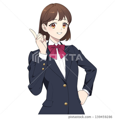 女學生指點的插圖 139459286