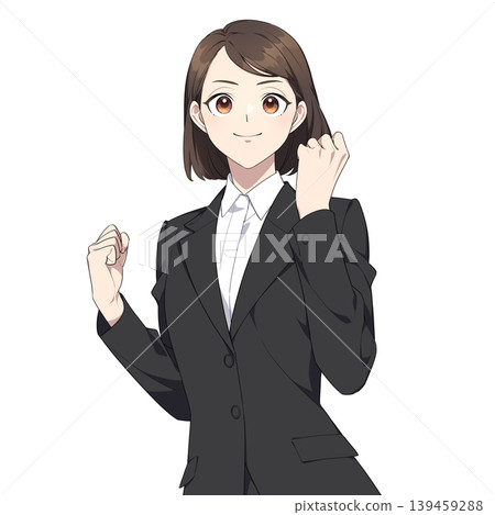 一位積極進取的職業女性的插圖。 139459288