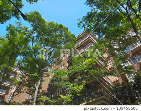 A lush, upscale apartment building in Hiroo: Urban landscape (May 2026) A lush, upscale apartment building in Hiroo: Urban landscape (May 2026) 139459606